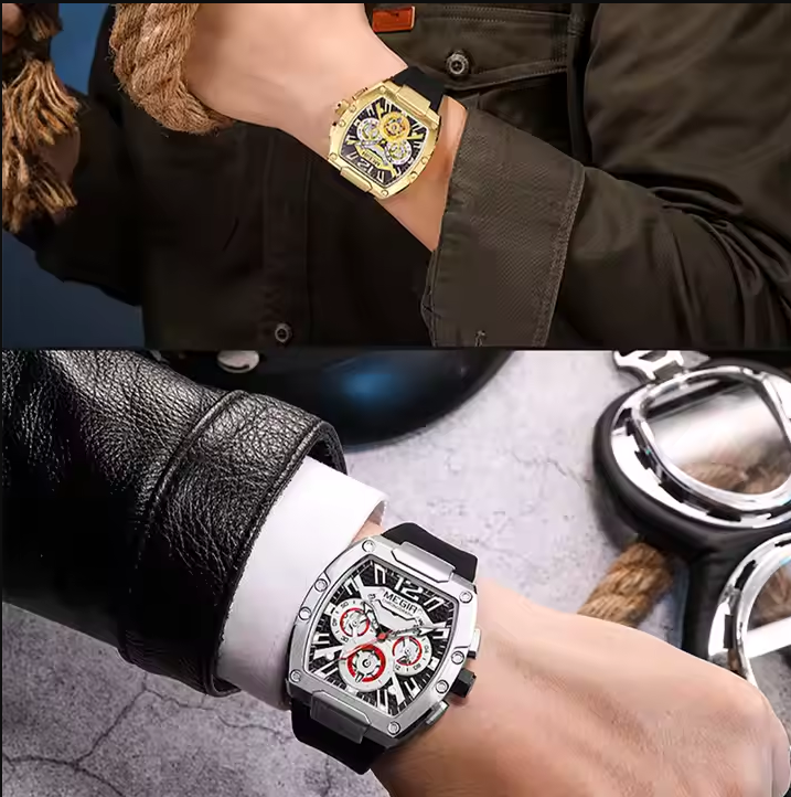 Reloj Cuarzo MEGIR INTREPID SPORT Negro Plata