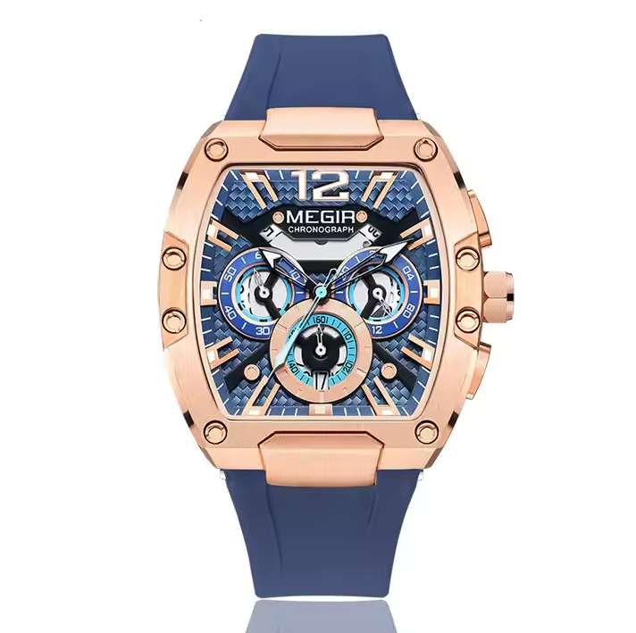 Reloj Cuarzo MEGIR INTREPID SPORT Azul Oro Rosa