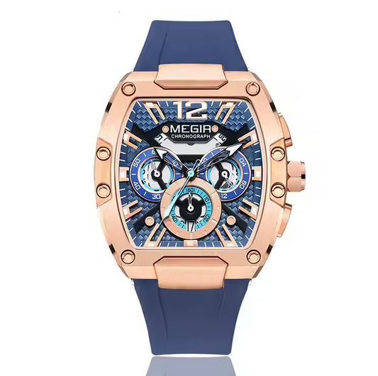 Reloj Cuarzo MEGIR INTREPID SPORT Azul Oro Rosa