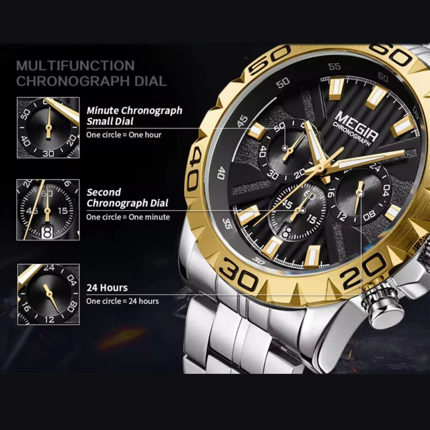 Reloj para Hombre, MEGIR DAYTONA