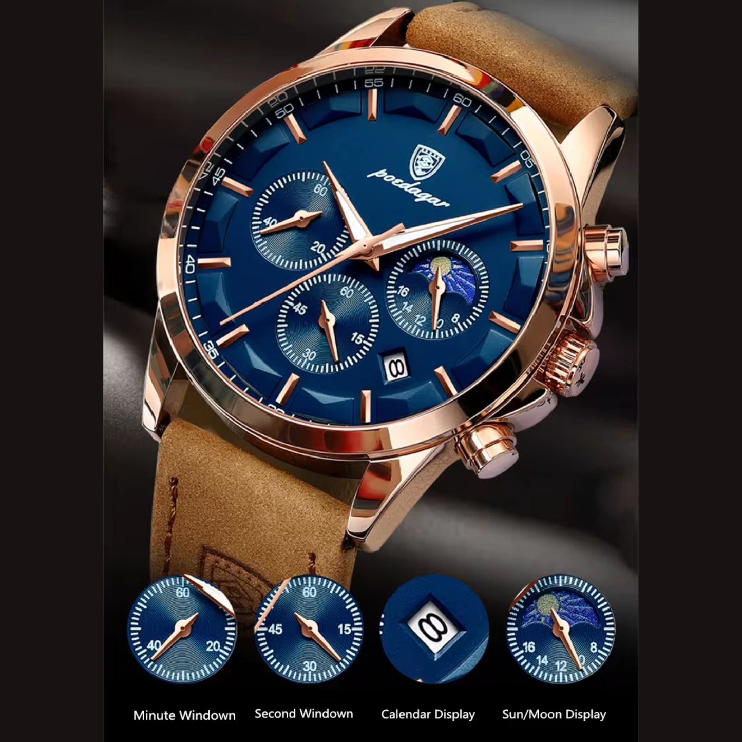 Reloj para Hombre POEDAGAR VANGUARD