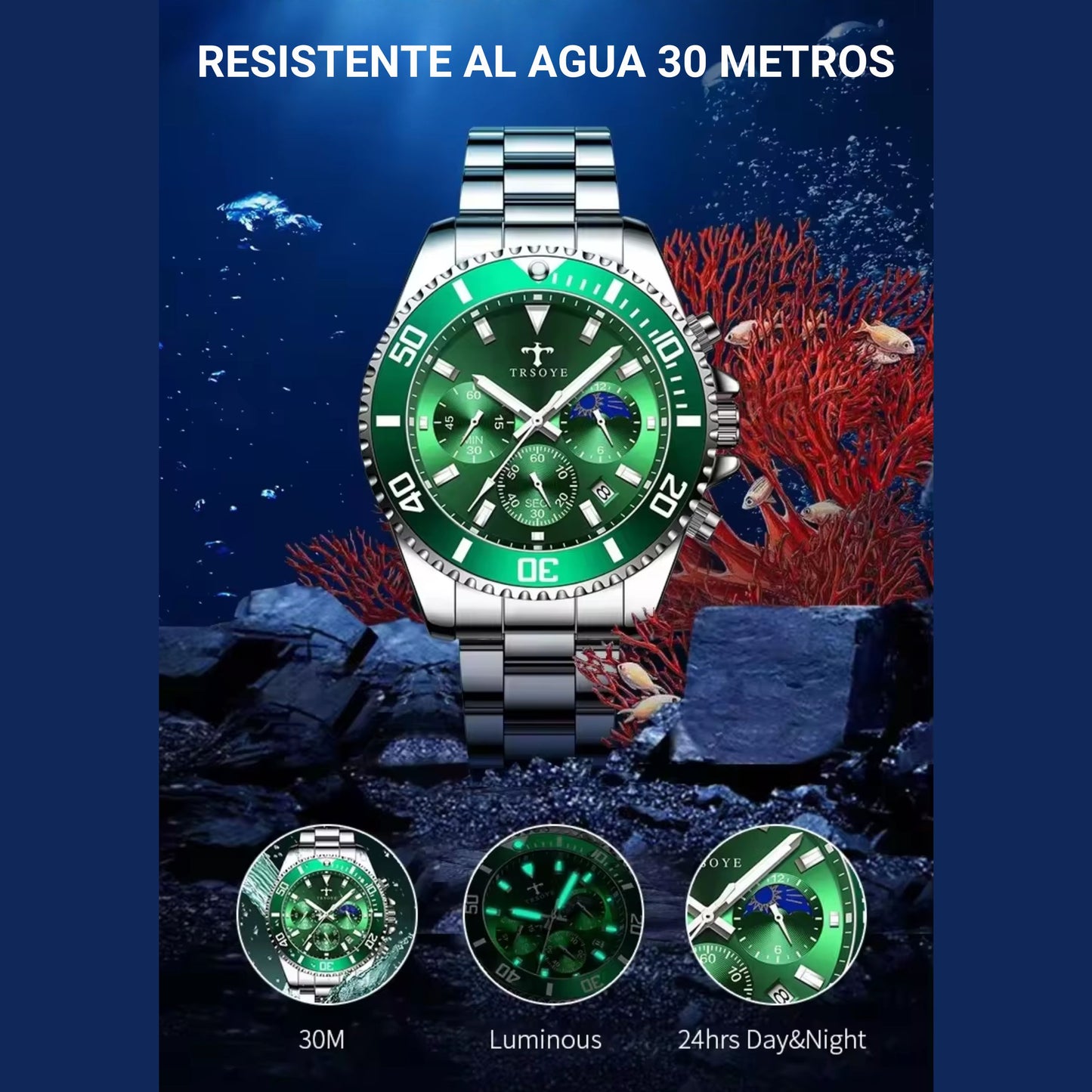 Reloj para Hombre, TRSOYE SUBMARINER