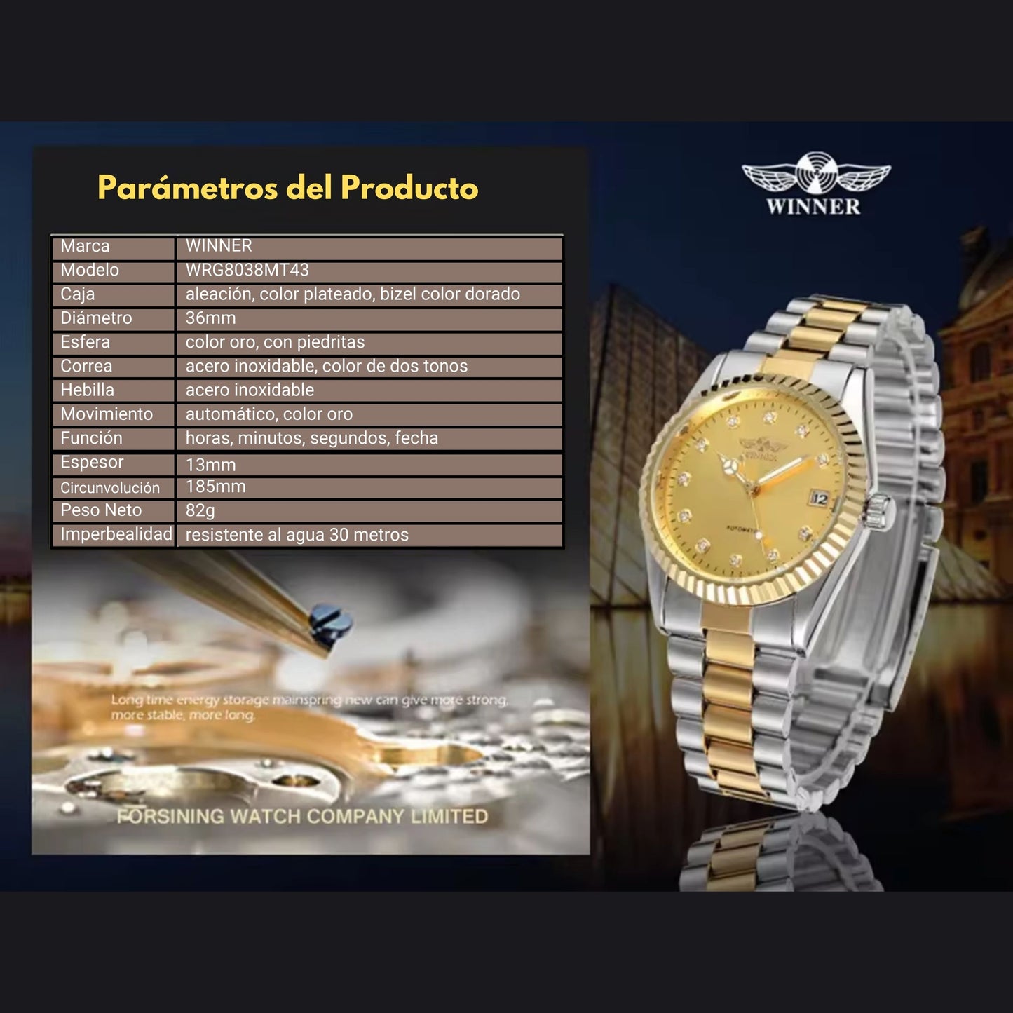 Reloj para Hombre Automático WINTER DAYJUST