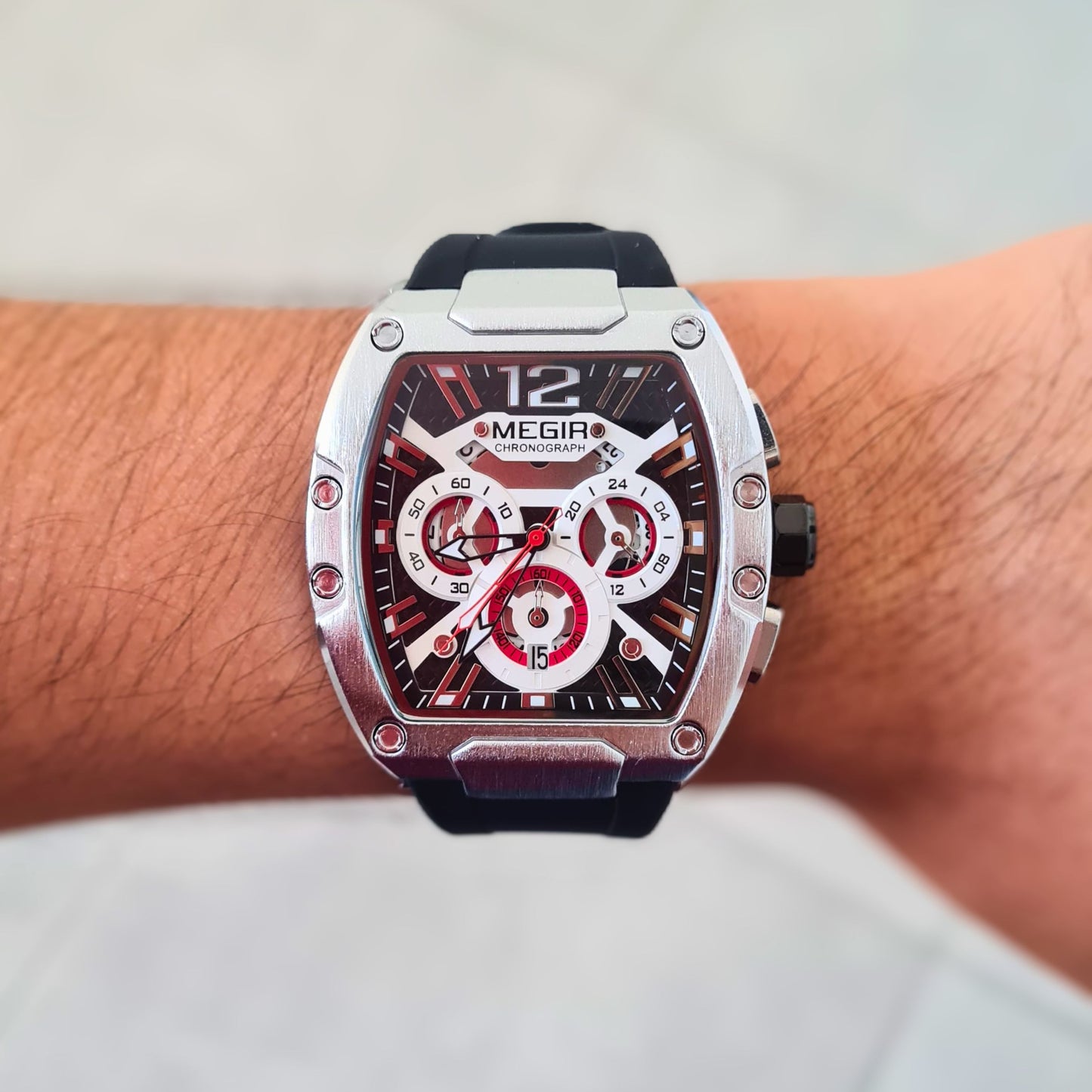 Reloj Cuarzo MEGIR INTREPID SPORT Negro Plata