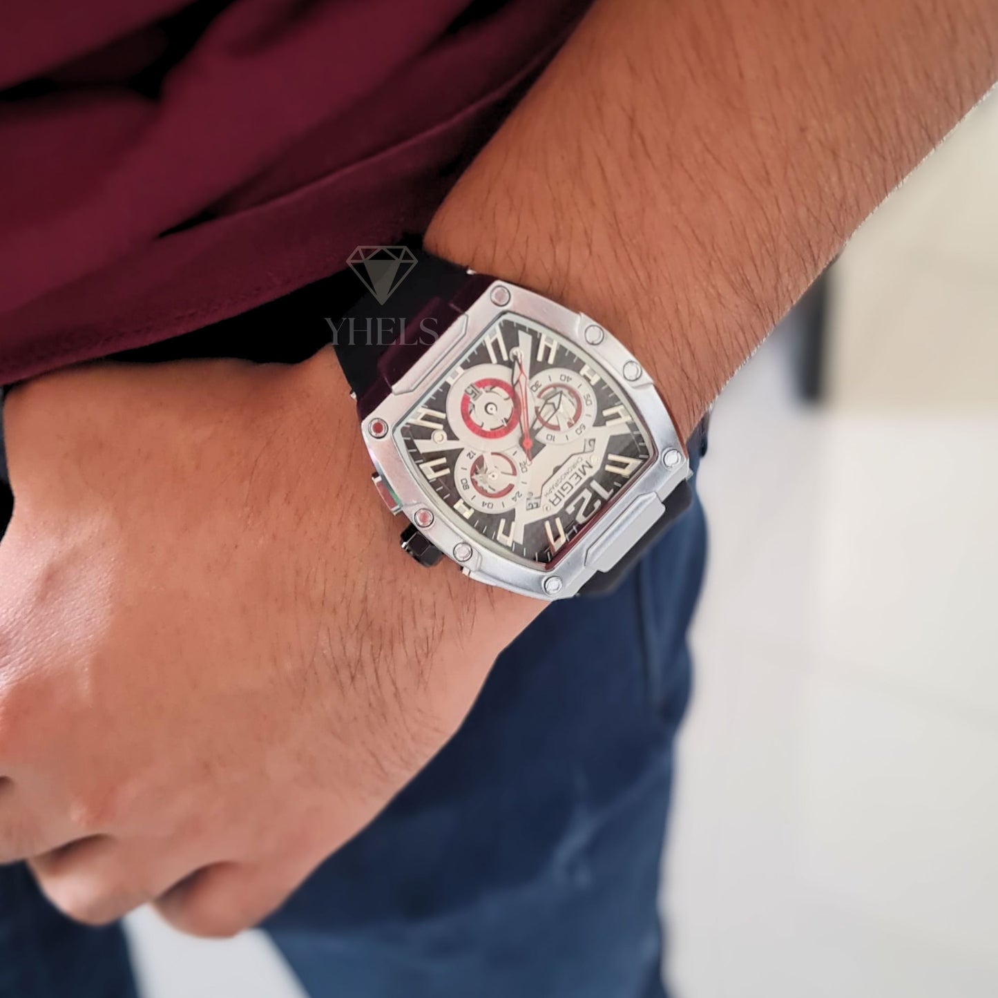 Reloj Cuarzo MEGIR INTREPID SPORT Negro Plata